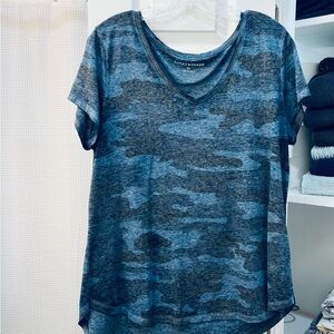 Lucky Brand Short Sleeve Blue Camo Tee
